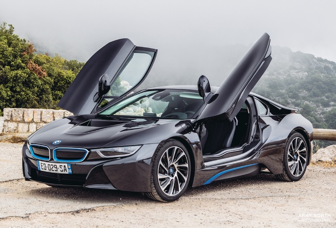 BMW, i8, black, Monaco