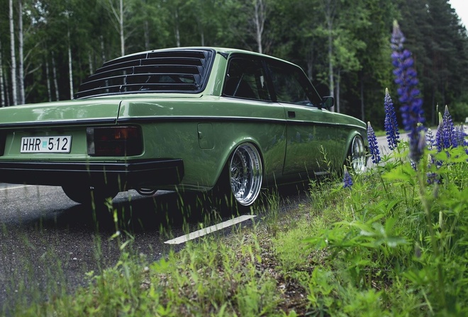 Volvo, 240, green