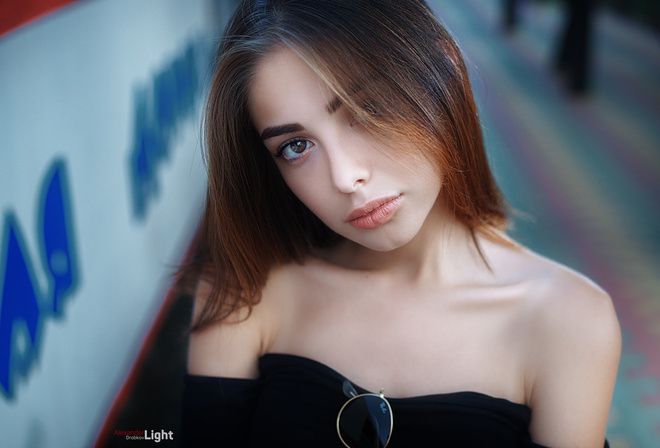 women, face, portrait, glasses, depth of field