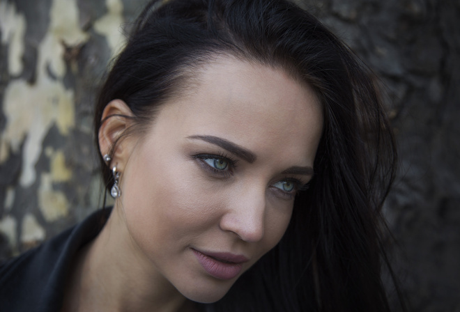women, Angelina Petrova, model, face, portrait, looking away