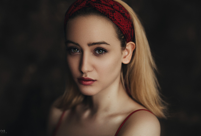 women, face, portrait, Ali Falak, blonde, hairband