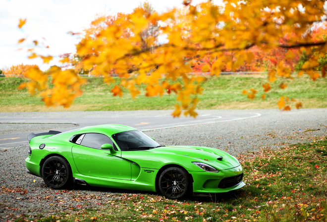 Dodge, Viper, GTC, supercars, 2018, cars, green, 