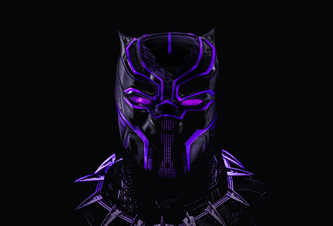 Black, Panther, Neon, Artwork