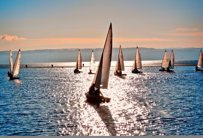 sea, yachts, sport, sailboats at sea, nature