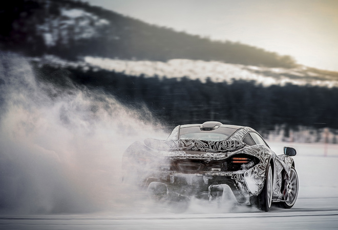 Mclaren, P1, Ice, Drifting