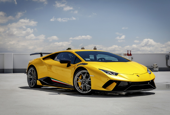 Lamborghini, Huracan, yellow, supercar