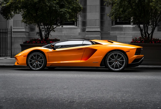 Orange, Lambo, Aventador