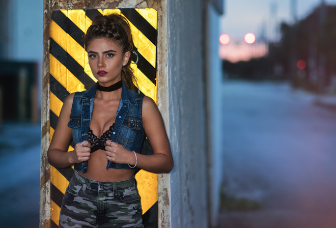 women, Christopher Rankin, tanned, portrait, denim