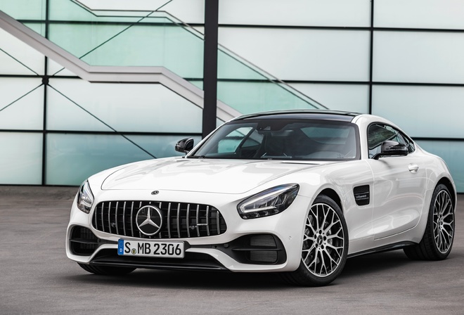 White, Sports Car, Mercedes, AMG, GT