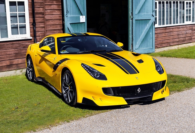 yellow, ferrari, f12