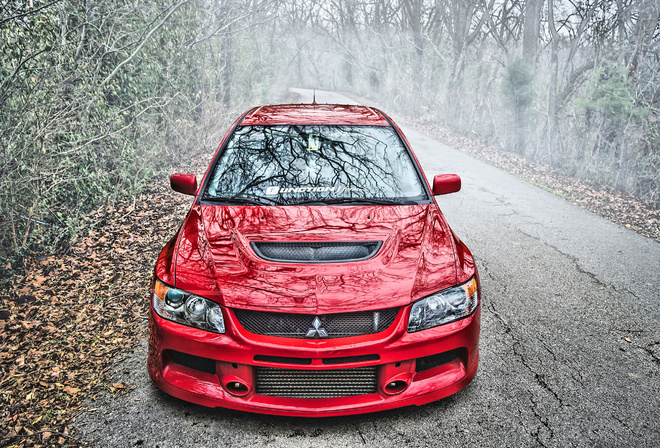 Mitsubishi, Lancer, Evolution, IX, Evo 9, red