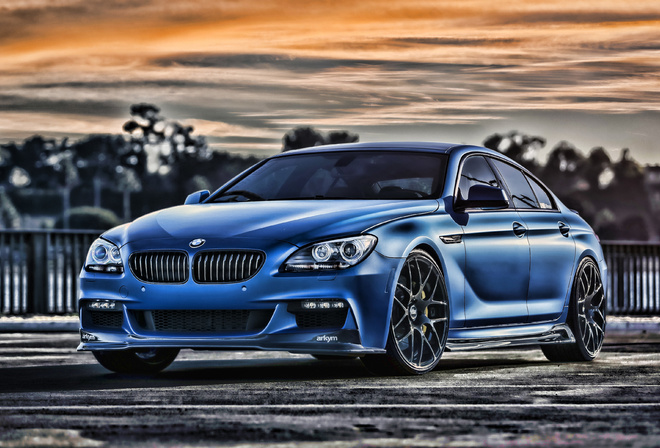 BMW, 6-Series, Gran Coupe, F13, tuning, sunset, BMW 6, HDR