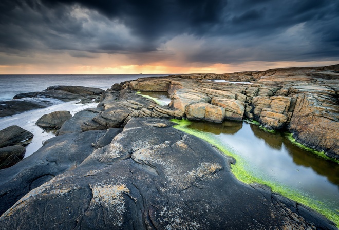 , , , , , , the sky, clouds, stones, sea, horizon, coast