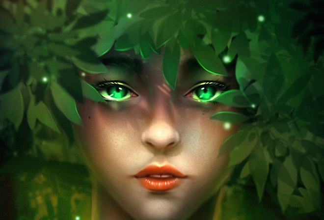 Девушки зеленый цвет глаз