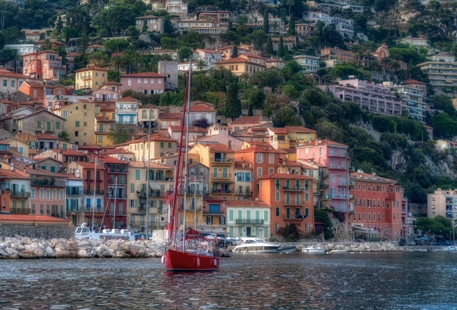 , , , , French Riviera, Villefranche-sur-Mer, HDR, 