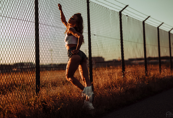 women, shoes, ass, jean shorts, women outdoors, tank top, brunette