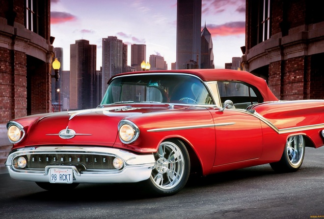 american, classic, car, custom, oldsmobile