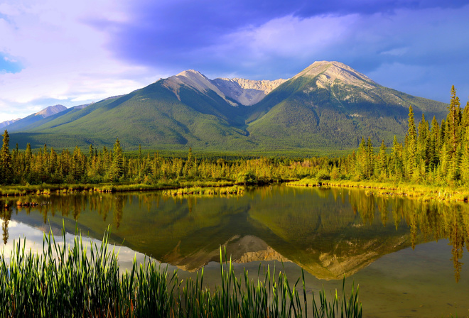 , , , ,  ,  ,   , canadian rocky mountains,  , lake vermilion, lake, mountains, reflection, canada, rocky mountains, alberta, banff national park