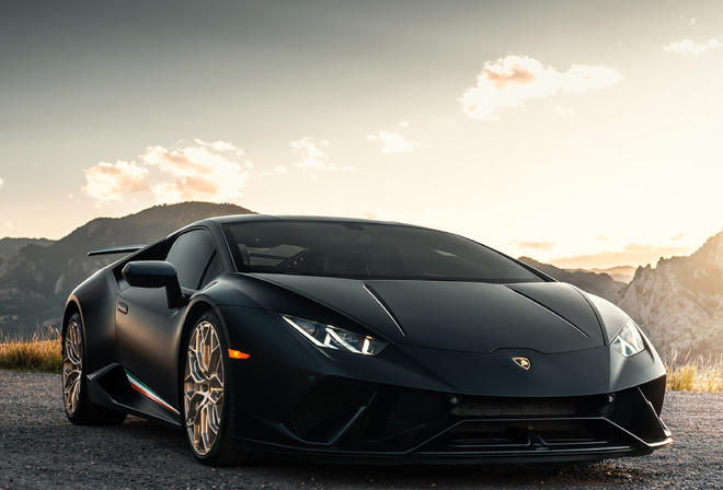 Black, Lamborghni, Huracan