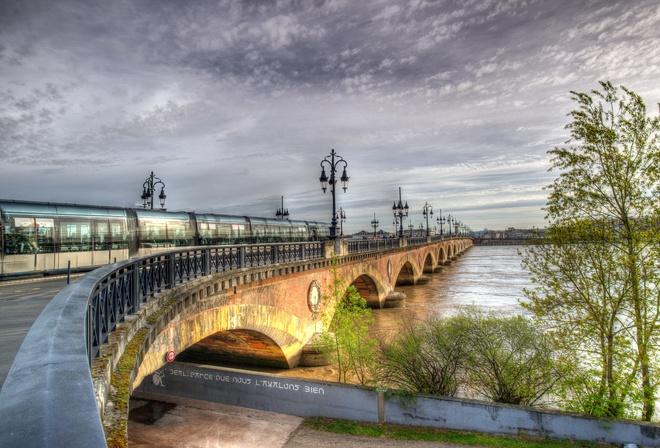 , , , , Bordeaux, Garonne river,  , , HDR, 