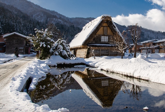 Домик в деревне зимой (48 фото) - 48 фото