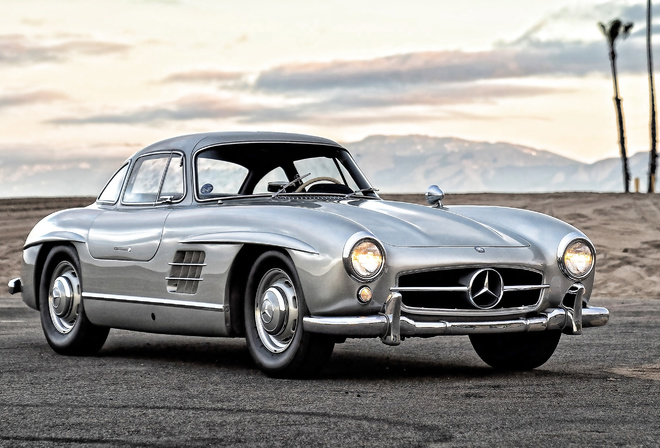 1955, Mercedes-Benz, 300 SL, silver