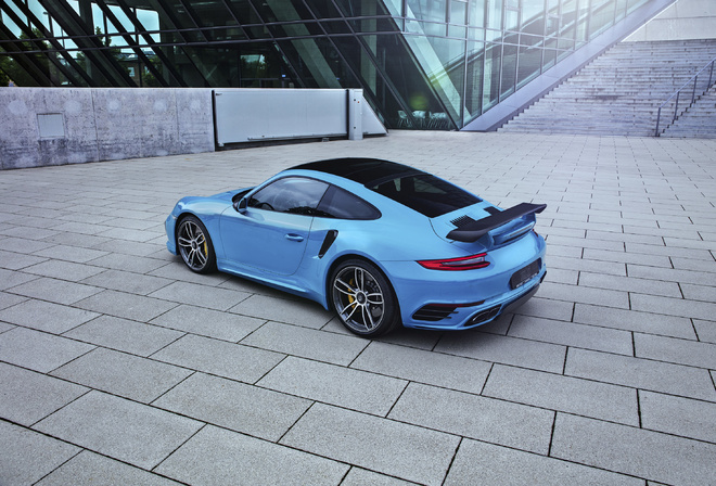 Porsche, 911, Turbo, TechArt, Hellblau, Coupe