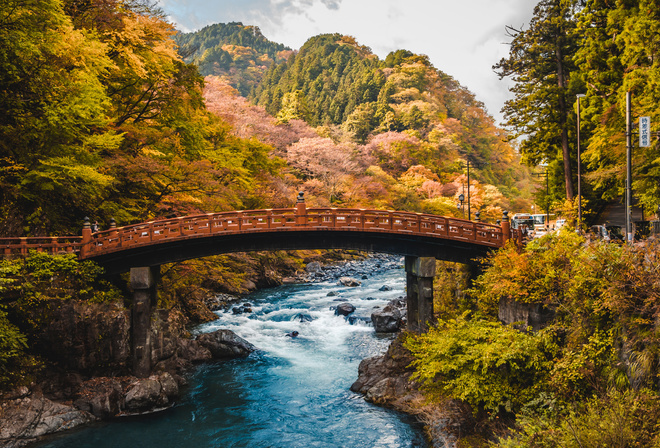 , , , , , Shinkyo Bridge Nikko Daiya River, 