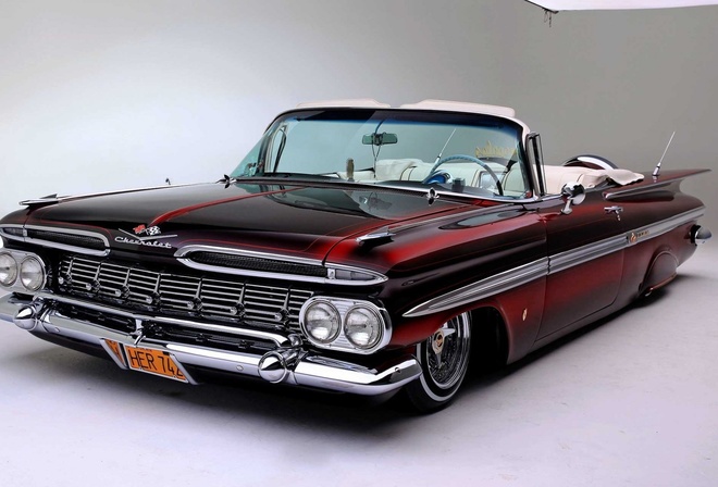 chevrolet, impala, convertible, 1959, custom, lowrider