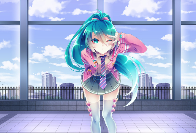 hatsune miku, vocaloid, girl, anime