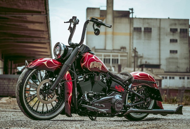 harley davidson, custom, thunderbike, el diablo