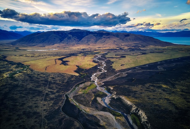 river, relief, mountains, landscape, argentina