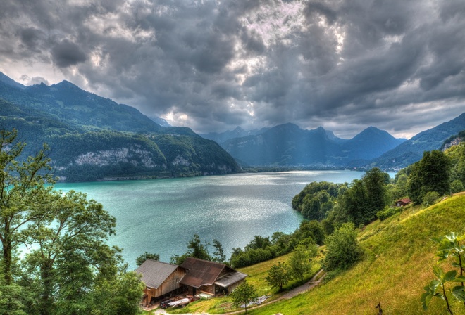 , , , , Lake, Walensee, , , HDR, 