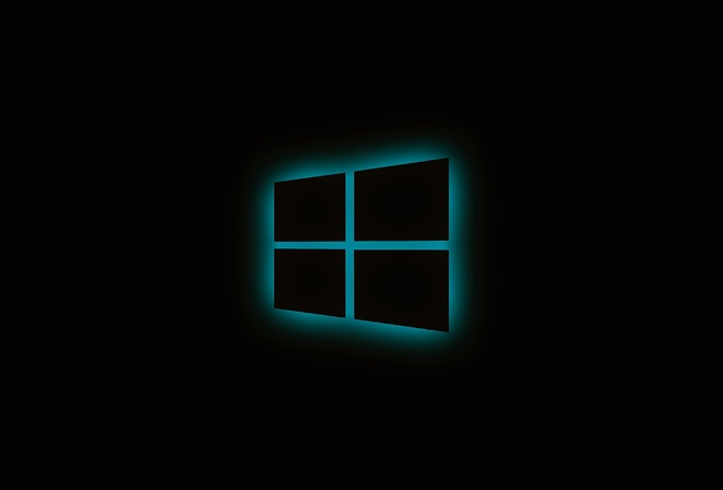 Windows, Glowing, Logo, Blue