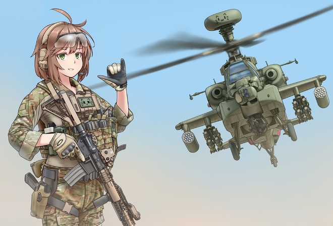 military, guns, anime, Girls Frontline