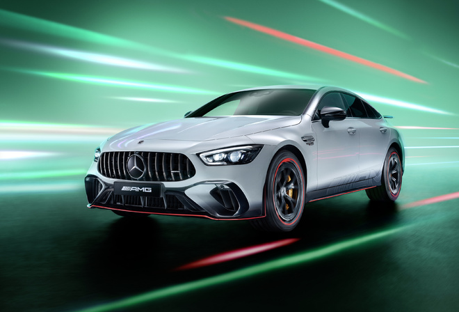 Mercedes AMG GT 63 S E Performance, Hightech Silver Metallic, 2023, hybrid