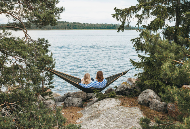 Finland, sea, Archipelago, hammock