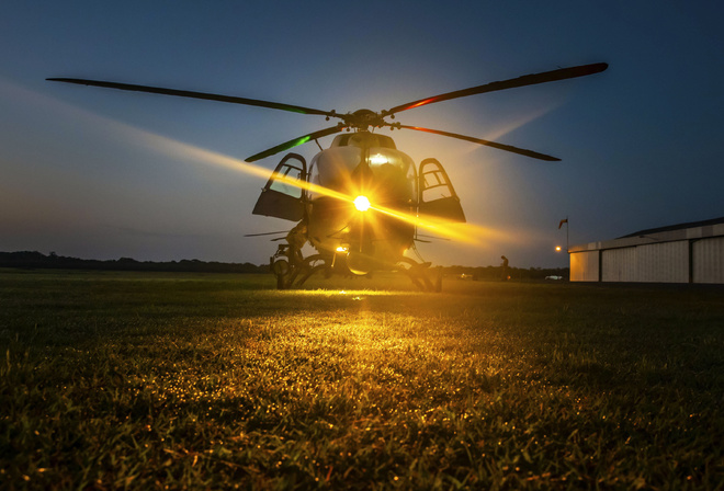 Eurocopter UH-72 Lakota, twin-engine helicopter with a single, four-bladed main rotor, Puerto Rico, US Marine Corps