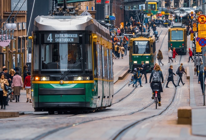 Alexander Street, tram, Helsinki, Finland