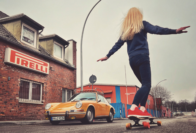 Porsche, sports car, Porsche 912, Sylt, Germany