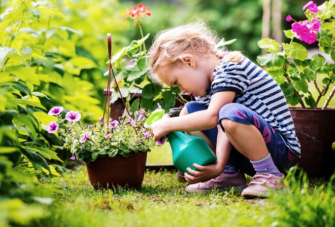 children, garden, reconnect with nature, gardening