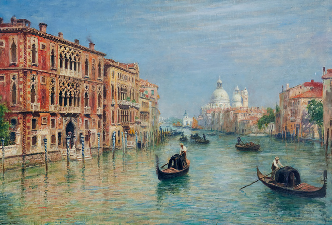 Frans Wilhelm Odelmark, Swedish, Grand Kanal Venedig