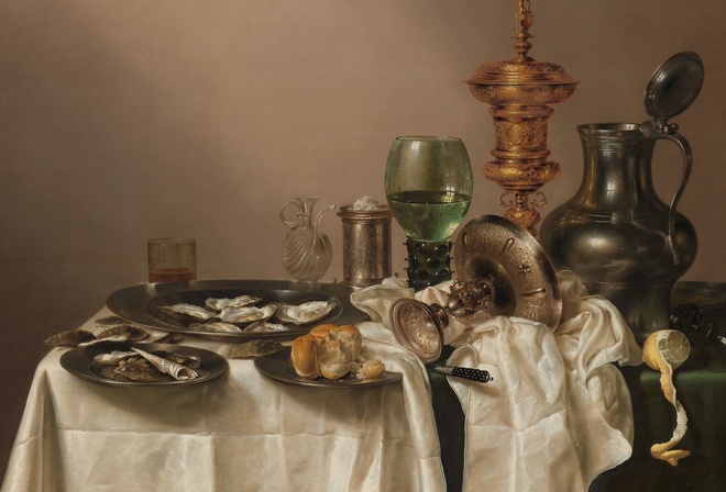 Dutch Golden Age, Willem Claesz. Heda, Still life with gilded goblet