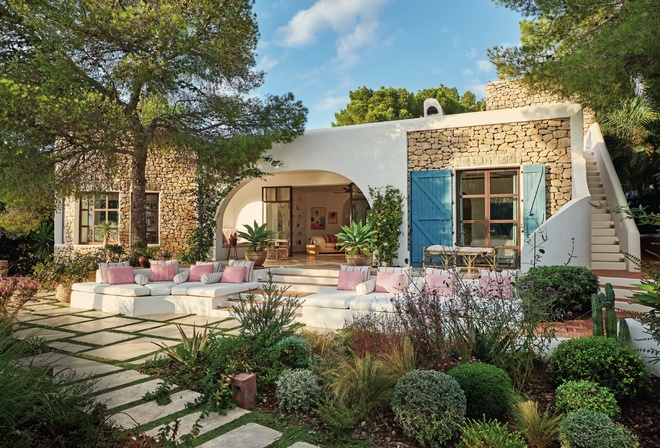 Ibiza, paradisiacal villa, Mediterranean garden