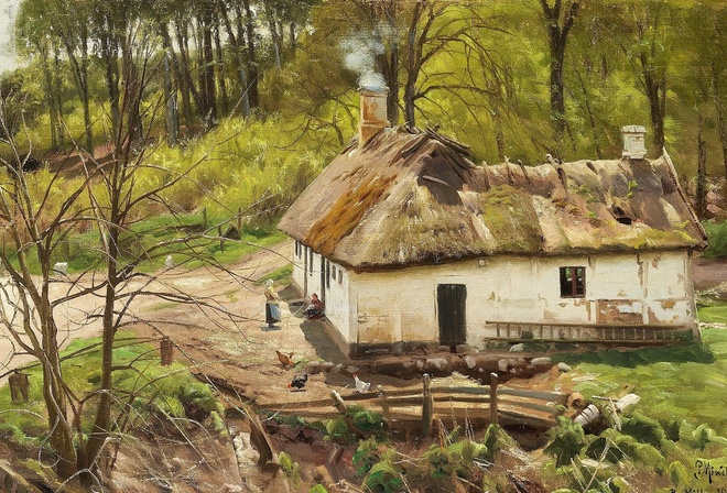 Peder Mork Monsted, Danish, 1924, The old watermill