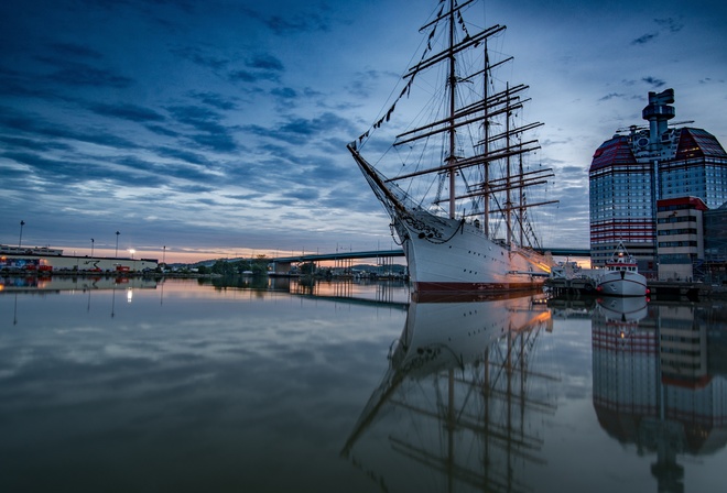 Gothenburg, Sweden, marina Lilla Bommen