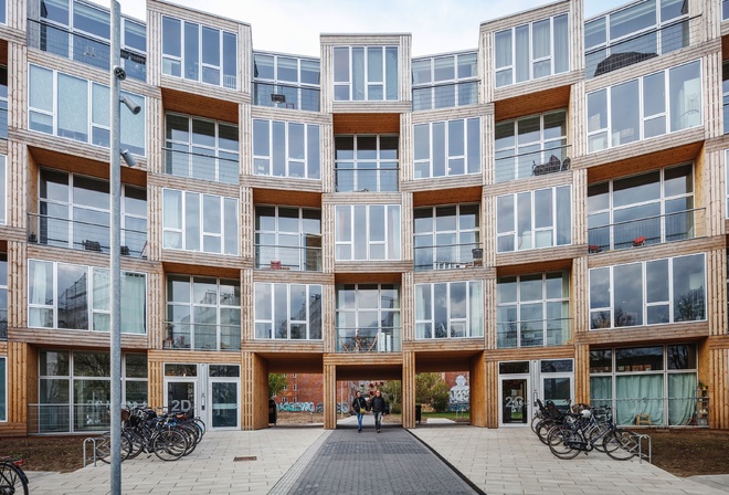 affordable housing, Copenhagen, prefabricated modules, Dortheavej Residence