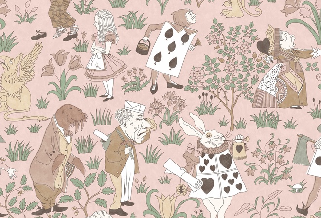 Charles Voysey, Alice in the Wonderland, wallpaper