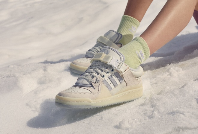 Bad Bunny and Adidas Originals, sneaker, cold and ice, frozen space