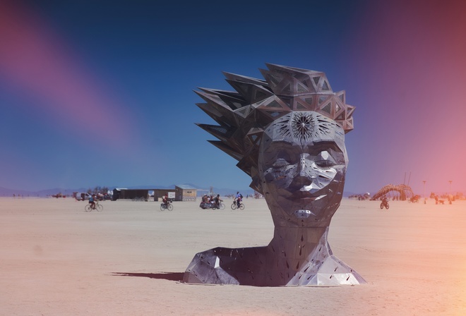 Serene Smile, Burning Man, Arts festival, Black Rock Desert, Nevada